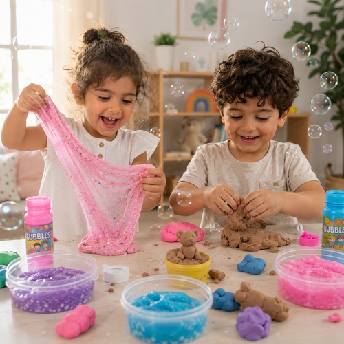 Slime , Clay and Bubbles