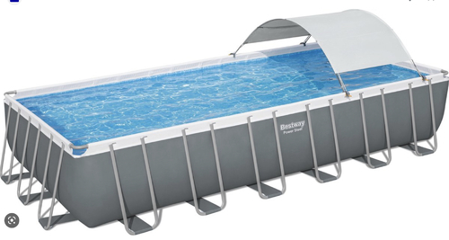 Bestway Flowclear Pool Canopy | Compatible with Most Oval or Rectangular Above Ground Pools | UPF 40