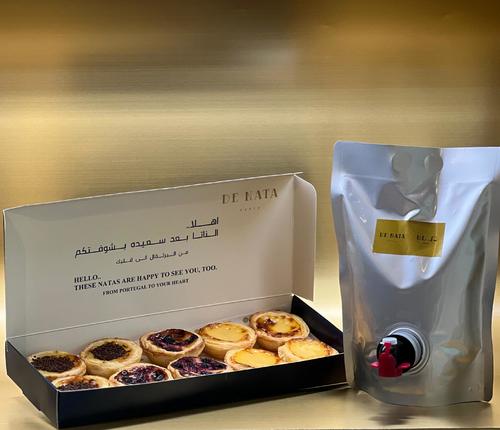 10 Pcs Pastel De Nata With Coffee - ten pieces nata of your choice served with coffee box