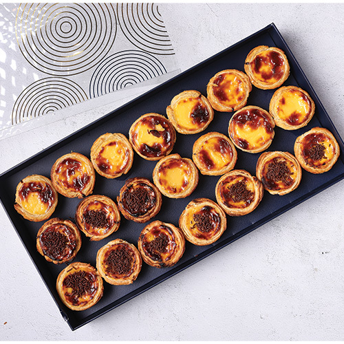 pastel de nata 21pcs with coffee canteen - twenty-one pieces nata of classic or chocolate with canteen coffee