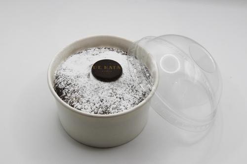 Fondant - Its impossible not to give in to our famous chocolate fondant ,a
  sensation chocolate cake with smooth texture fully baked with a gooey dark
  chocolate heart and topped with fresh red currant ,to be served with a scoop
  of vanilla ice cream .