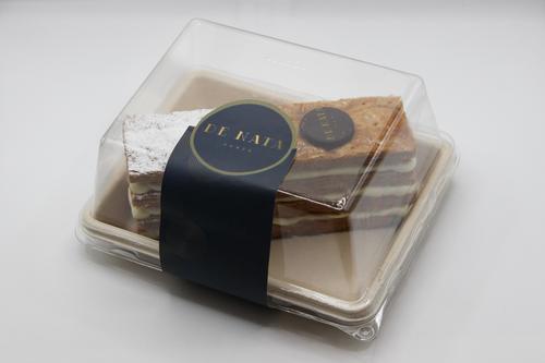 Mille feuille - three layers of mille feuille biscuits in stuffed with a rich vanilla cream