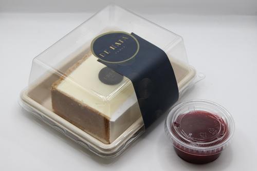 CHEESE CAKE - A great treat for celebration ,our classic cheesecake is made with a bottom thin layer of digestive biscuit topped with a layer of cream cheese and covered with Chantilly cream ,served with magical special strawberry jam