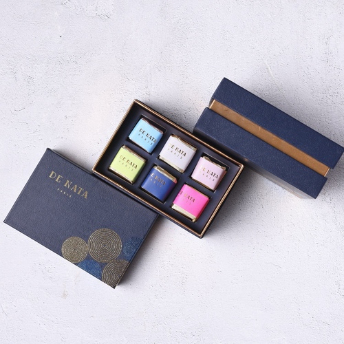 chocolates giveaway De nata Paris 6pcs - The product consists of 6 pieces of luxury chocolate with high-quality packaging