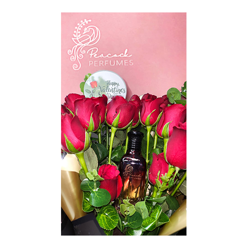 Valentine's Offer 1 - Share a special perfume from Peacock with your loved ones, 100 ml All you have to do is choose the perfume and your ball 
 Leave the roses and the rest is on us 
 Selection of types of perfumes