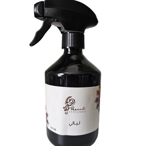 layaly - linen spray,  red tea, figs,bay leaf,  pineapples, grapefruit,  peony,  white flowers, 500 ml