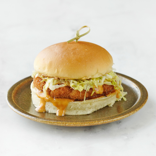 SHRIMP BURGER - Homemade
shrimp patty, shrimp sauce, and ranch coleslaw in a freshly made potato bun.