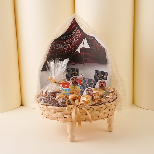 Round basket of wheat 1