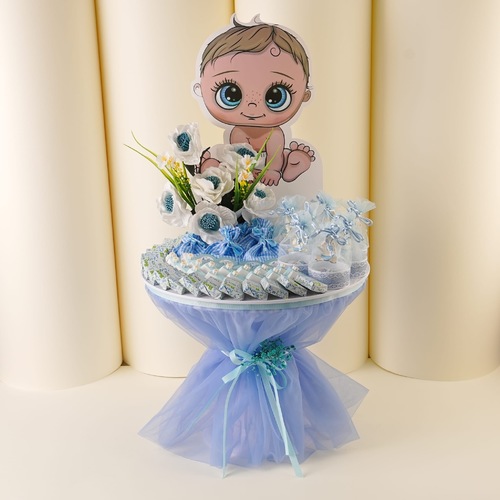 Cocoa stand, blue, newborn 2