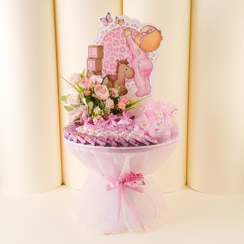 Pink  chocolate newborn stand 2