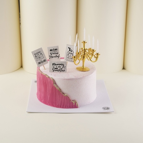 كيك ٩ عيد الام وردي