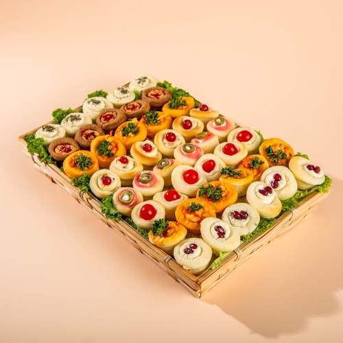 Mini basket of pastries for serving