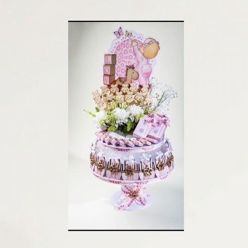 Pink  chocolate newborn stand 2