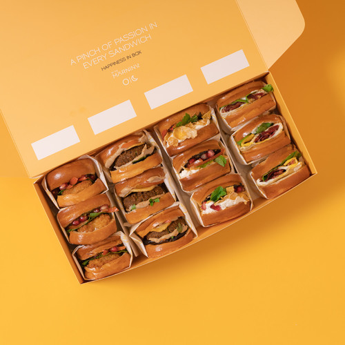 Box mini brioche toast Sandwich 12 pieces