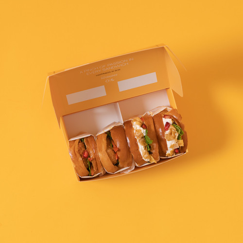 Box mini brioche toast Sandwich 4 pieces