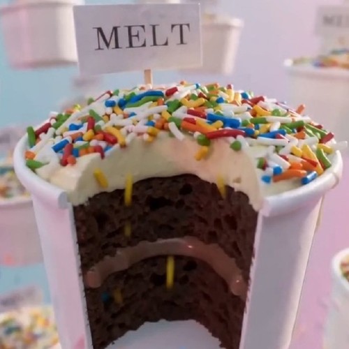 Melt sprinkle chocolat cake