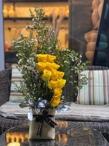 Yellow Roses - Wax with Rose