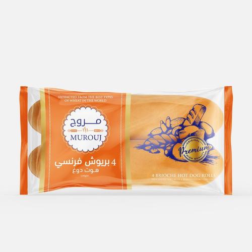 مروج - بريوش فرنسي هوت دوغ -4 حبات