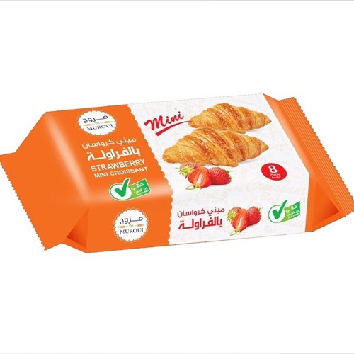 Strawberry mini croissant packet