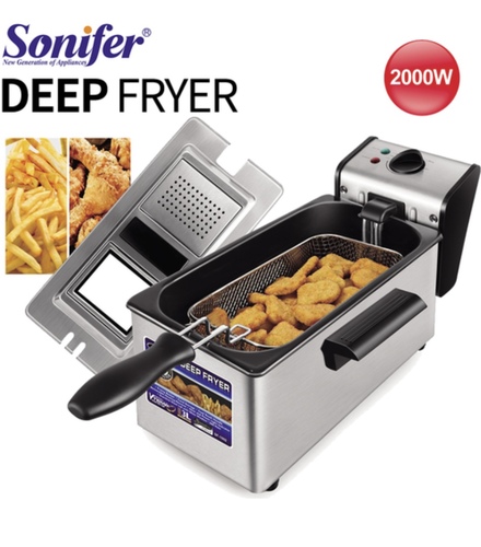 sonifer deep fryer sf-1003 - Manufacturer: SoniferModel: SF-1004Capacity: 3.0LMaterial: Metal Power: 2400WPower supply: 220VAdjustable temperature: 130-190°