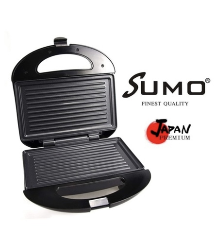 SUMO GRILL TOASTER ST-05 - • Sumo Mini Electric Grill • Non-Stick Coating • Easy to Store • Anti-Slip Base • Overheat safety protection • Vertical storage for space saving • Perfect sealing for effective baking FEATURES :- Brand: sumo Color: white Type: electric grill Watts: 750 Voltage: 220-240v