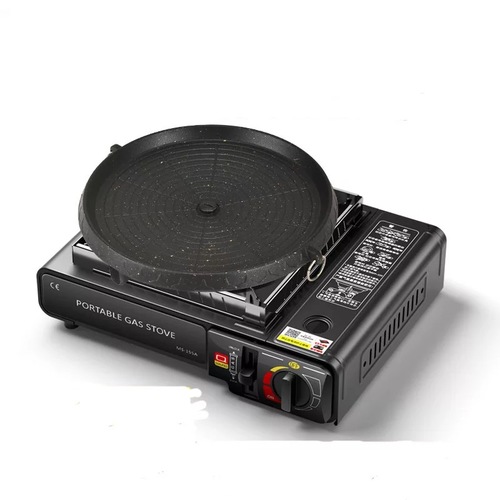 Portable Gas Stove Mini Camping - Power 2.9 kW, air consumption: 150 g/h34 x 26 x 8 cm, net weight: 1.6 kg.Dual purpose: internal butane gas tank or external liquid gas bottle can be connected.The package includes 1 cassette stove, 1 portable box and 1 external connector. Does not contain gas bottles.