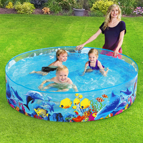 bestway kids pool small - nhr bestway Fill 'n Fun Odyssey Pool, Kids Pool, Swimming Pool, Lawn Pool, Water Pool -122 x 25cm - Multi Color