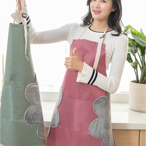 Stripe Cute Apron Aprons for Kitchen with Pocket - Neck tie design and sleeveless design, for easy wearing. Wearing an
 apron can protect your clothes and pants from getting dirty without 
affecting your usual work.Machine washableThis 
high-quality apron is suitable for all kinds of places: doing housework,
 barbecue, cutting flowers, art creation, home cooking, handicraft work,
 etc., stylish and generous, you can choose the right place to use.