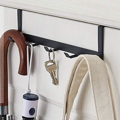 Metal hanger, 5 hooks - - A metal hanger that is fixed to the door, containing 5 hooks. 
 You do not need to drill or paste 
 Sturdy and elegant design, and can bear up to 5 kilos 
 Suitable for home and office use. 
 Measurement: 
 Width * Depth * Height 
 29 * 6.7 * 4.5cm