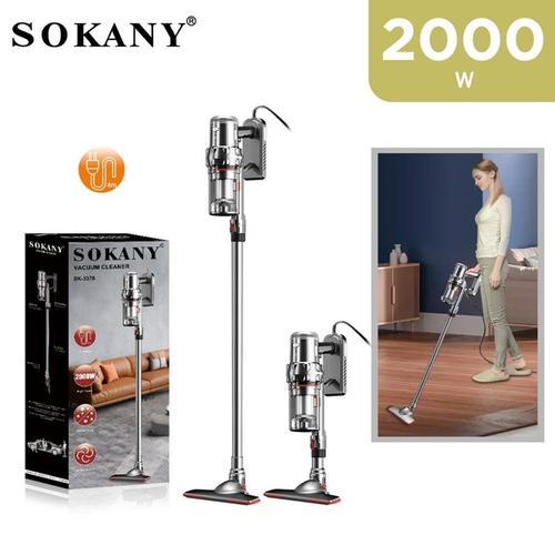 Sokany vacuum cleaner (sk-3378) - Sokany vacuum cleaner 2000 watts 
 Lightweight Design - Handheld 
 Sokany
 vacuum cleaner keeps your home and furniture neat and tidy in no time. 
It has a lightweight design so that you can clean all rooms without 
feeling tired. Comes with different nozzles to reach narrow and 
difficult places. They are also ideal for hardwood, vinyl or tile floors
 as well as low-pile carpeting. 
 Multipurpose dry corded vacuum cleaner 
 Sokany vacuum cleaner has multiple layers of filtration so that fine dust cannot escape. 
 Features and specifications 
 • Corded vacuum cleaner with a power of 2000 watts 
 Function: dry 
 ~5 effective filtration 
 Suction power (air watts): > 200 watts 
 Maximum run time: >90 minutes 
 Feature: Double protection 
 Capacity: 1.1 liters 
 Voltage: 220 volts 
 Cable length: 4 meters