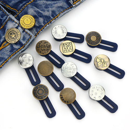 Jeans Waist Button Metal - A metal button to expand the waist of the pants to add more space to the waist for more comfort and ease of movement