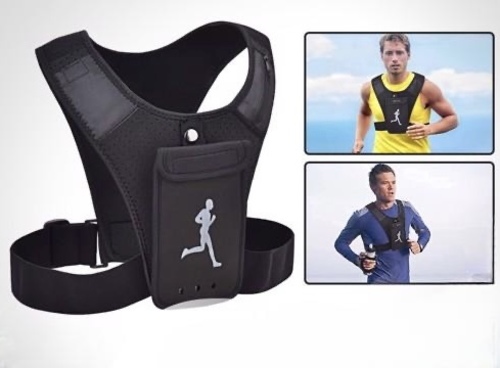 Multifunctional running vest - A running jacket with a phone holder, money and keys holder. 
  Black Adjustable Water Resistant, Lightweight with Key Phone Storage Bag for Walking, Running, Cycling, Fitness and Travel 
  It's much more comfortable than wearing an armband for your phone 
  And the phone does not bounce at all. 
 
 
   Long-distance running You don't want anything too heavy, rubbing or getting in your way 
 
 
  
 - The material is soft, and there are no hard edges against your skin. 
 He does not dig or rub at the shoulders, across the chest, back, or 
armpits. 
 
 
   - They're comfortable,
 easy to put on and take off, lightweight, and perfect for any workout 
because they don't get in your way and don't shift while you're running,
 walking, jumping, or whatever exercise you're doing. 
 
 
   Customize: 
   Product Dimensions LxWxH (34.8 x 30 x 0.8 cm) 
   Item weight (267.62 grams) 
   Material: diving cloth 
   Size: one size