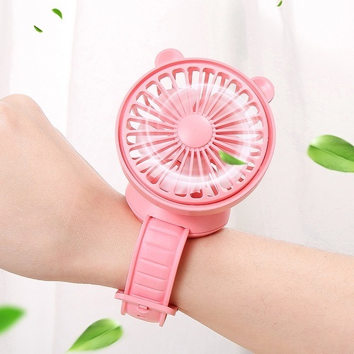 hand wrist fan - Small hand wrist fan, rechargeable, modern portable design, suitable in very hot weather Built-in 500mAh battery, energy saving, to ensure a long service life.
 Even when the temperature is high, you don't have to worry about the outdoors as this fan will cool you down, which is essential in summer . The fan bracelet is made of soft and dense rubber material, which fits the wrist and is comfortable to wear. . The watch-shaped fan features a comfortable wrist strap that makes it easy to carry the fan while traveling. Charging hours: 1 to 2 hours