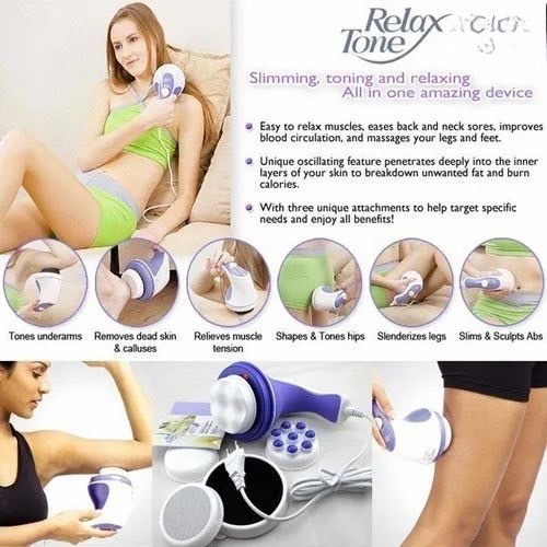 Full body massager - Professional massage device 
  Relieves stress and restores energy and vitality. 
   Pack it anywhere, anytime to relax muscles 
   Light and comfortable 
   Unique rapid rotation and powerful massage relieve pain 
   Designed to fit the curves of the body. 
  The new generation of push fat massager adopts the light design flow line innovation, which is a powerful force of the massager 
   Ball type massage head 
   Wavy Massage Head: Designed for deep massage and design of acupuncture points to strengthen blood circulation and improve body functions, it is a natural massage therapy dedicated to enjoyment 
   Ball type massage head 
   Generates inner strength in the whole body.  Improves blood circulation.  Relieves back pain, muscle pain, and neuralgia 
   It strengthens the spine and joints.  improves digestion;  Increases immunity against allergies.  Tighten and tone the thighs, hips, buttocks, abdomen and chest.