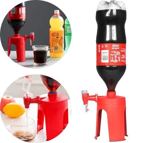 Soft drink distributor - The carbonated drink dispenser can keep the gases in the drinks and dispense them directly from the refrigerator.  Simply attach the dispenser to the top of your 2-liter plastic bottle, turn it upside down to dispense the drink, and the bottom of the bottle will still be carbonated. 
   The compact design can be placed in the refrigerator, which is very suitable for home, office, camping, leisure and other occasions. 
   Durable, washable and reusable plastic construction.  To provide you with many amenities. 
  How to use : 
  1- Install the dispensing nozzle. 
  2-Turn the dispenser upside down, fix it well with the plastic bottle, then turn the bottle over. 
  3-Make a small hole in the bottom of the bottle 
  4- Get started.