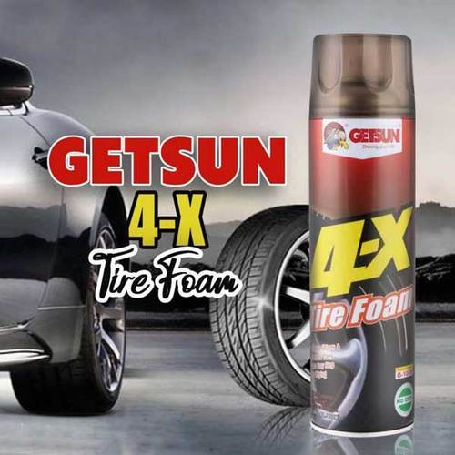 4X Tire Foam Cleaner - Tire Shine & Clean Foam Spray 650ml is The one easy step to clean, shine and protect your car tires leaving them looking like new.  The rich foam effectively cleans dirt, grime, and grease.  It prevents the aging, cracking, and fading of tires.  It does not need to be cleared   easy to use   Shake well and spray   Can be applied to dry or wet tires   Capacity: 650 ml