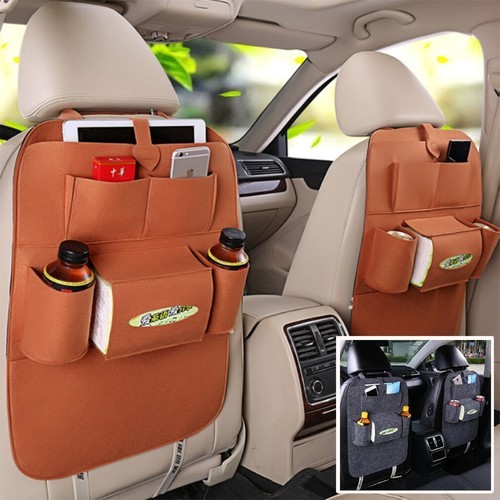 car back seat organizer - car back seat organizer    Different pocket sizes - easy to attach to the seat    This durable organizer has multiple storage compartments and pockets and also features unique looks and drink holders  Multiple storage compartments and pockets   Attaches to almost any seat   Keeps your car or truck tidy   Adjustable snap closure and double-pull chains   Suitable for all cars