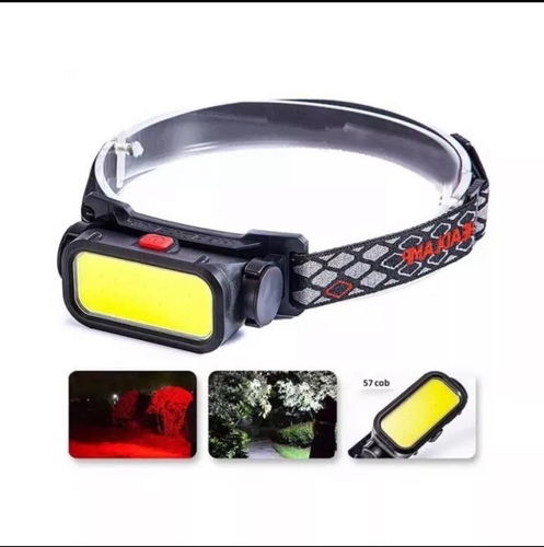 rechargeable headlight - High Brightness Rechargeable Waterproof Headlight for Hunting and Camping Features  It gives white and red light
  Use for hiking, mountain biking, camping in the desert, fishing, or even for emergencies at home or at work.
  Black color  Main Material: Plastic