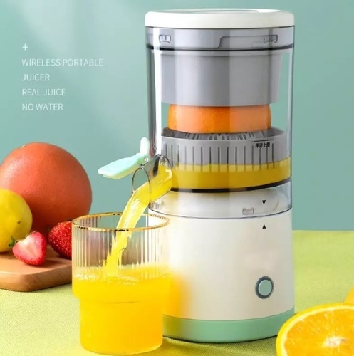 Portable electric juicer - Portable Rechargeable Electric Juicer The electric juicer uses USB-C 
technology.  Take our cordless citrus juicer to the outdoor camp and 
don't worry about running out of power.  Enjoy delicious juice anytime, 
anywhere with just a click  Higher juice yield: press and connect 
with oranges, the juice is much tastier!  This electric orange juicer 
extractor is with slow speed system.  Provides the pure taste of the 
fruit.  EASY TO USE AND CLEAN: The juicer juicer is assembled into
 several parts, all of which are detachable for easy separation and 
cleaning.  Equipped with a brush to help clean.  But please do not use 
the dishwasher to clean all the parts and do not wash the main body, it 
is recommended to wipe it with a damp cloth, other parts can be washed 
by hand.  Compact Design: The size is very compact and portable.  
It does not occupy any space.  Use it at home or take it on a picnic so 
you can have a nutritious smoothie any time of the day.  Safe to 
use: All parts of the slow juicer are made of high quality ABS + AS 
material, which is safe and non-toxic.  Gives you and your lover 
delicious juice every day!  I warmly remind you that please cut the 
fruit in half or smaller in advance to prevent the fruit from getting 
stuck.  No need to plug in during use.  Use it after a full charge and 
do not use it while charging.  Charging takes 1.5-2 hours, and when it 
is fully charged, the indicator light will turn from red to white 
  Size: about 11.2 x 13.8 x 23.8cm / 4.4 x 5.4 x 9.4in  Motor: 7.4V  Battery: 1200 mAh  Power: 45W  Charging method: USB charging  Usage time: about 1 hour  Product includes: 1 juicer, 1x charging cable