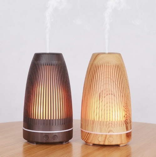 Flame aroma diffuser - Flame diffuser and humidifier, 100 ml capacity.. A quiet and beautiful night light that gives you comfort and relaxation.
 You can control the spraying mode in 4 modes:
 1- Continuous spraying
 2- Spray every 30 seconds
 3- Spray for an hour
 4- Spray for two hours
 Automatic stop if there is no water
 Product size: 92*92*160 mm
 Power 12/5 watts