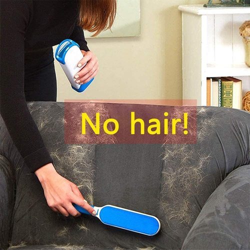 3 in 1 cleaning brush lint - Suitable for various places such as beds, sofas, clothes, etc. 
   Easily remove hair, fluff, dust, fur, etc. 
   Double-sided design, cleaning is more efficient and faster 
   Durable ABS material can extend the service life 
   Silky polyester bristles produce strong absorbency 
   The beautiful appearance makes it elegant 
 
 
   blue color 
   Material: ABS 
   Applicable places: bed, sofa, canvas, pet 
   Function: remove hair, dust, fur and fluff