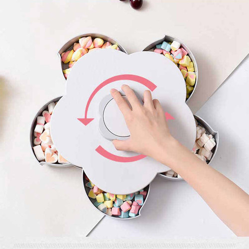 Flower shaped rotating candy dish