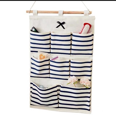 bathroom hanger orgnaizer - Bathroom Hanging Organizer 8 Pockets ، High quality cotton and linen fabric, strong, healthy and eco-friendly
  Cute hanging organizer, practical and decorative.
  Perfect for organizing: bedrooms, closets, laundry room, playroom, college dorm room, etc.
  A good helper for putting keys, cell phone, glasses, cosmetics, hair clips, cards and all the little things you want, keeping your room tidy and organized.