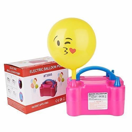 Electric Balloon Pump - This amazing electric balloon air pump makes inflating balloons easy and fun!  This balloon pump is best suited for festive events and parties as large quantities of balloons can be inflated within minutes with only minimal effort and decorating any place with balloons becomes hassle free and helps in saving a lot of time compared to when doing it manually.  This balloon pump is lightweight, very durable and portable, which makes it easy to carry anywhere where balloon decoration is required such as parties, festive celebrations, promotional activities, etc.  Use, you can store the cord to avoid damage) and automatic protection device, when the pump is unattended for too long, the pump will automatically disconnect the power supply.  This electric balloon pump is designed with two modes of operation, one is automatic and the other is semi-automatic.  Please choose the suitable position for different balloons.  If the automatic mode is too fast, please choose the semi-auto mode (press on), which will avoid balloons blowing up.  When using the semi-automatic mode, just plug in the pump, leave the power switch to the 