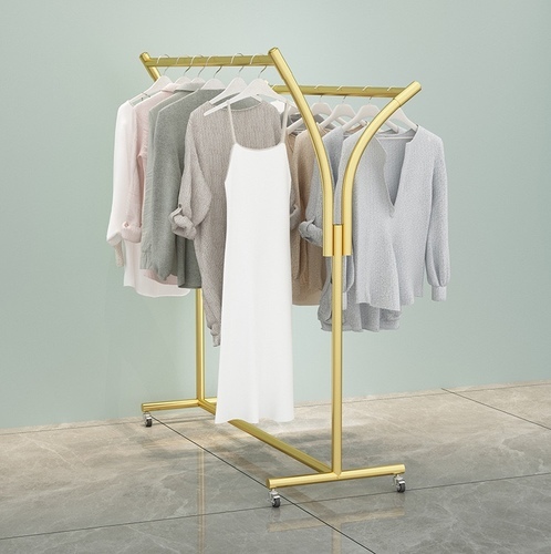 Clothes hanger with two rails for hanging