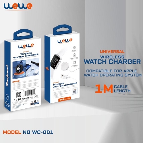 wewe wireless watch charger - Magnetic watch charger (supports Apple Watch)  • Built-in magnetic suction unit, touch charging automatic suction connection.  • Made of TPE material, the surface is treated with bright colors, classic white design, anti-corrosion and oxidation resistance;  TPE shell, good heat dissipation performance for a long time without overheating;  • It can be fully charged in about 2 hours and automatically shut down protection, intelligent control current protects the watch battery life;  • Exquisite and compact appearance, easy to store and carry for office and travel.