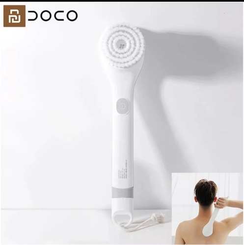 electric bath brush - The electronic shower brush for the body is rechargeable
 The brush head rotates 360 degrees and has a long handle to reach hard-to-reach places
 It works at two different speeds to give you cleanliness and relaxation.
 The lowest speed is suitable for sensitive skin
 It supports IP7 water resistance
 1600 mAh internal lithium battery
 5 watt power
 Charging type: Type C
 Product size: 35.8 * 8.7 * 7.5 cm