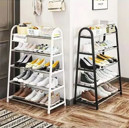 5-shelf shoe organizer - Shoe organizer consisting of 5 shelves made of reinforced plastic and shelves of stainless steel