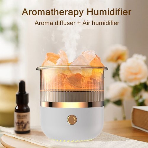 Aroma Diffuser Crystal Stone Electric - Mini Aromatherapy Humidifier Salt Stone Essential Oil Air Humidifier Work with LED Light for Home Office  .  Aromatherapy soothes sleep and nerves. 
   .  Colorful lights accompanies at night 
  .  Low noise operation without disturbing. 
  .  Small and takes up little space. 
 
 
   Customize: 
   Humidification method: mist discharge 
   Noise:  
   Power-off protection from water shortage: Yes 
   Material: ABS + PP + GEL + electronic components 
   Size: 100 * 88 * 88mm / 3.94 * 3.46 * 3.46in 
   Color: white, black, green 
   Input voltage: 5V / 2A 
   Capacity: 160 ml 
   Rated power: 2 watts 
   Input: DC5V / 2A 
   Connection interface: Type-C 
   Spray volume: 30-40 ml/hr 
 
 
   Operation mode: 
  
 1. Press once briefly to start spraying, the fan spins, and the RGB 
light flashes in a cycle of seven colors, then press again to turn off. 
  
 2. Press and hold for 2 seconds while working to turn on the static 
colored light, then press and hold for 2 seconds to turn off the light. 
  
 3. Press and hold for 2 seconds to turn on the light, and the colorful 
light will flash.  Press and hold for 2 seconds to turn on the fixed 
color light, and press and hold for 2 seconds to turn off the light.  It
 can work independently 
 
 
   NB: 
  
 Due to the different monitor and light effect, the actual color of the 
item might be slightly different from the color showed on the pictures. 
 Thank you! 
   Please allow 1-2cm measuring deviation due to manual measurement. 
 
 
   1 x Aromatherapy Machine 
   1 x Instructions 
   1 x USB Power Cable 
   1 x Salt Stone 
   Auto power off: prevent dry burning with colorful lights at night.  The fragrance calms the mind. 
  
 ESSENTIAL OIL AROMATHERAPY: Drop in your favorite essential oil to 
relieve fatigue, moisturize skin, relieve stress and improve sleep 
quality. 
   Compact size: takes up little space.  The 
small and portable design is very easy to carry, which can improve the 
air quality in the home and make the bedroom less dry. 
   Good gift: It is very suitable for home office, yoga, gym, and beautiful gifts for friends, family or relatives. 
  
 Fresh air: low noise operation without interference, fragrant 
breathing, fine nanometer mist, silent aroma and mist naturally mixed, 
always enjoy a fragrant life, suitable for study, living room, bedroom 
and office