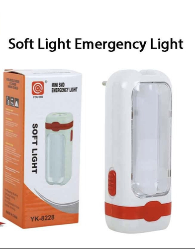 Portable emergency light - Intense white LED light - front bell + side lighting - works on
 a long-lasting internal battery - made of very durable ABS plastic 
materials - with a charging cable included in the box